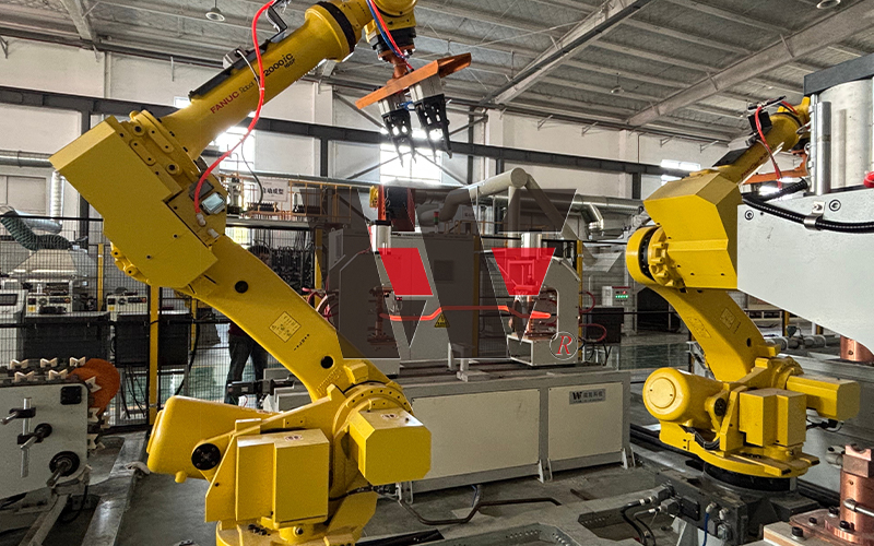 Линия по производству нагрева с использованием полых стержней